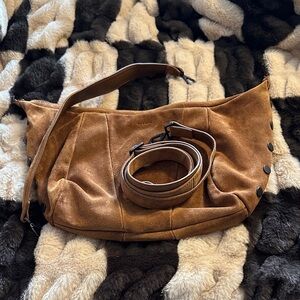Hammitt Morgan Suede Mahogany cross body bag